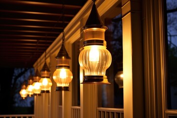 Fototapeta na wymiar energy saving bulbs in porch lights