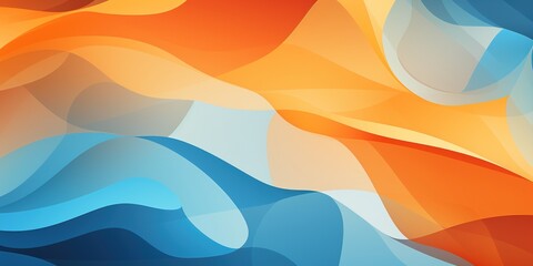 An abstract background featuring an orange and blue background, in the style of mosaic - like forms