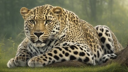 close up of fat leopard