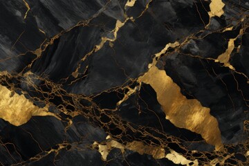 Gold and Black Marble Seamless Texture
