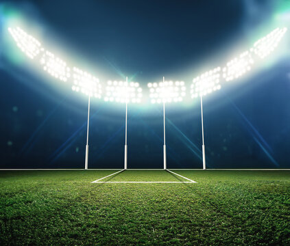 Sports Stadium And Goal Posts