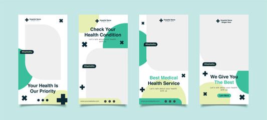 Medical Social Media Post Template, Editable Healthcare Social Media Banner Template. Social media post design free vector. Anyone can use This Design Easily,Banner,Poster,Instagram story - obrazy, fototapety, plakaty