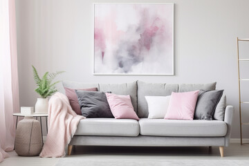 living room interior, Generative AI