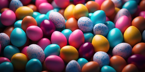 Fototapeta na wymiar Easter eggs background, Pile of colorful Easter eggs, Easter holiday background.