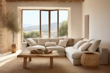 Obraz premium modern living room, Generative AI