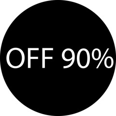 Ribbon sale round badges, banners, price tags, new offers collection in black round vector illustration eps 10