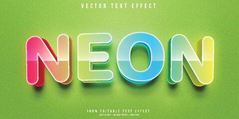 Colorful 3d editable text effect template