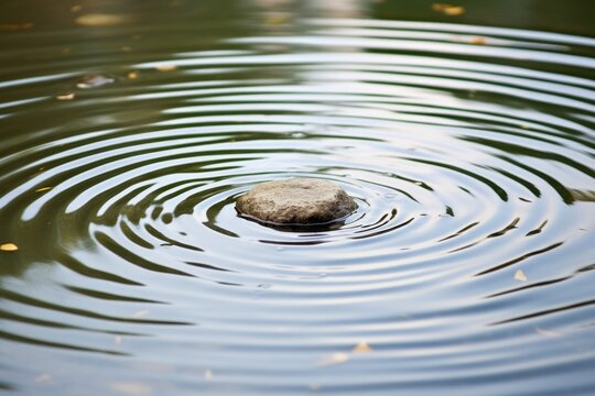 a pebble causing ripples in a still pond