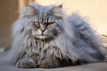 cat with its fur missing due to irritation