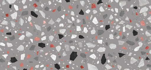 pattern with hearts Natural Rock Terrazzo