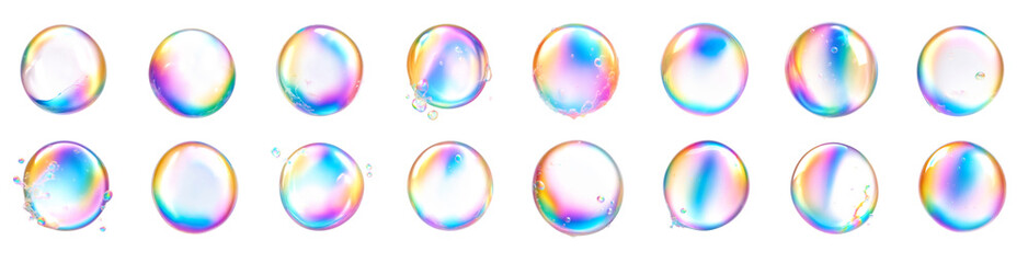 soap bubbles on transparent background