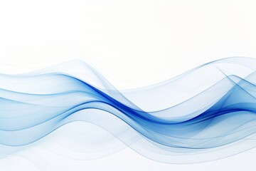 Naklejka premium Abstract Blue Lines on White Background