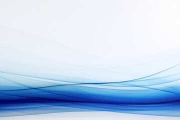 Abstract Blue Lines on White Background