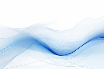 Abstract Blue Lines on White Background