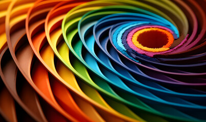 spirale multicolore - arrière-plan arc-en ciel - obrazy, fototapety, plakaty