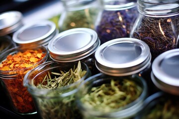 a close-up of herbal teas, touted as smoking substitutes - obrazy, fototapety, plakaty