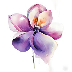 orchid flower nature plant blossom beauty floral illustration
