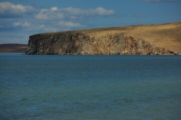 Deserted shores of Olkhon Island on Lake Baikal.
