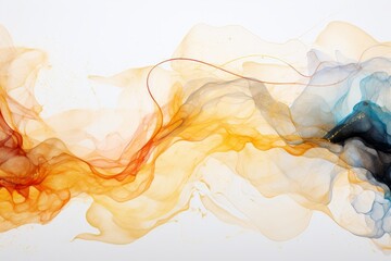 Colorful Splattering Lines on White Background