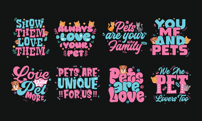 Collection of various patches, labels, tags, stickers, stamps for pets