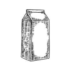 sketch of fresh milk box