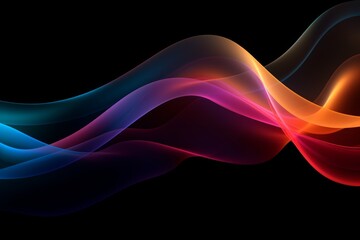 Colorful Lines on Black Background