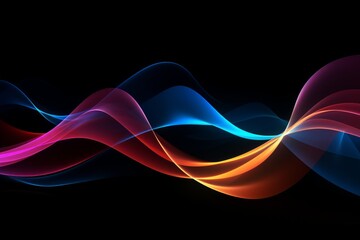 Colorful Lines on Black Background