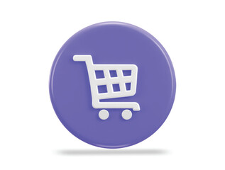 3d shopping cart icon vector illustration