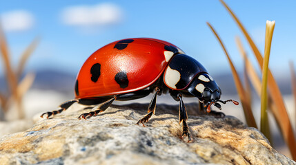 ladybug on the grass
