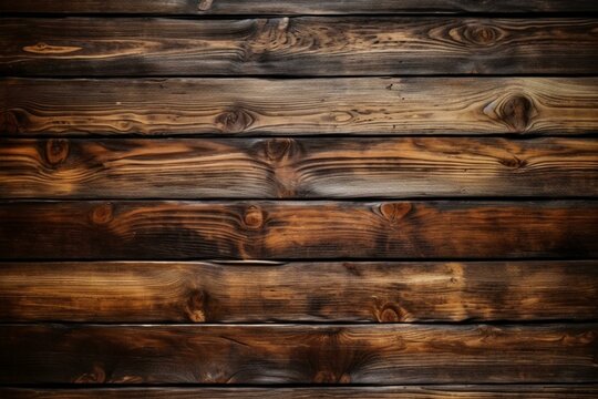 Vintage, old, wooden, dark, board, top view, surface patterns. Generative AI