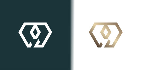 Diamond logo design icon with creative concept idea