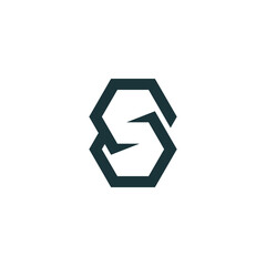 Letter S logo design icon with creative concept idea