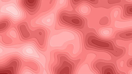 Abstract distorted swirl waves gradient striped curves composition red fluid background. Abstract colorful liquid waves background, holographic foil, psychedelic animation. 3d rendering