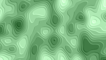 Abstract distorted swirl waves gradient striped curves composition green fluid background. Abstract colorful liquid waves background, holographic foil, psychedelic animation. 3d rendering