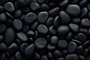 Foto op Plexiglas matte black only, black stones, wallpaper,  © Nate