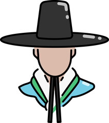 South korea classic clothes line icon