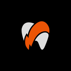 the logo is pictogram lightning and teeth. Unique and elegant.