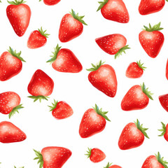 Strawberry fruit berry cartoon repeat pattern