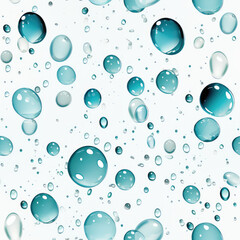 Obraz premium Water droplet liquid rain water drops wet blue repeat pattern cartoon