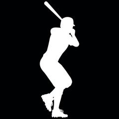 silhouette of a baseball player