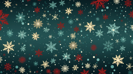 Fototapeta na wymiar Retro pattern with stars and snowflakes. Christmas background concept.