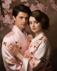Traditional Kimono Couple