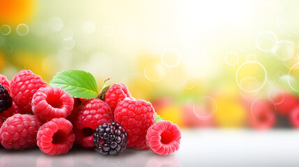Raspberry isolated. Red raspberries with green leaf isolate. Raspberry with leaves isolated on white background. Full depth of field,raspberry grows on a tree in the harvest garden. Generative Ai,