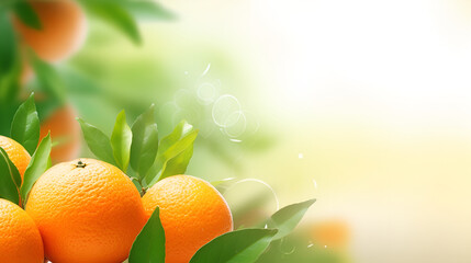 orange on a green background