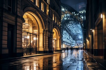 The rapidity of illumination in the city of London. Generative AI - obrazy, fototapety, plakaty