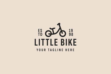 vintage style little bike logo vector icon illustration