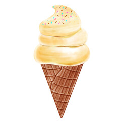 Ice Cream Cone Cream Smoothie