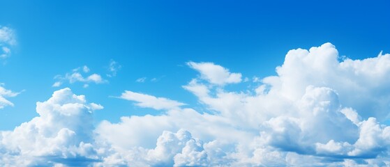 Naklejka na ściany i meble Blue Sky with Wispy Clouds - High Quality Photo 