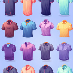 Shirts clothing fashion apparel colorful cartoon repeat pattern