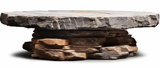 Isolated Stone Tabletop: Elegance in Simplicity